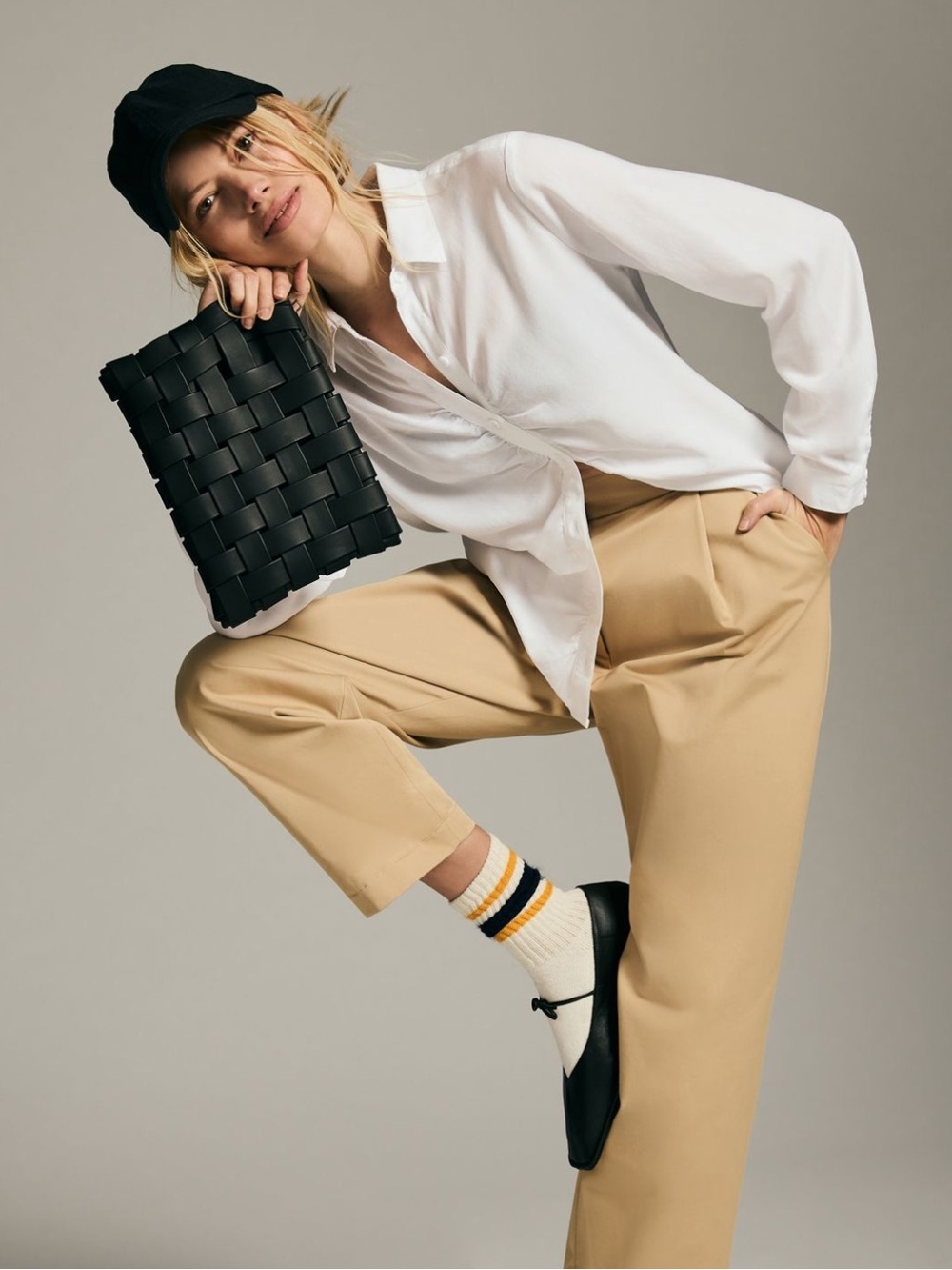 Anthropologie Lindy woven clutch black - Picture 2 of 9
